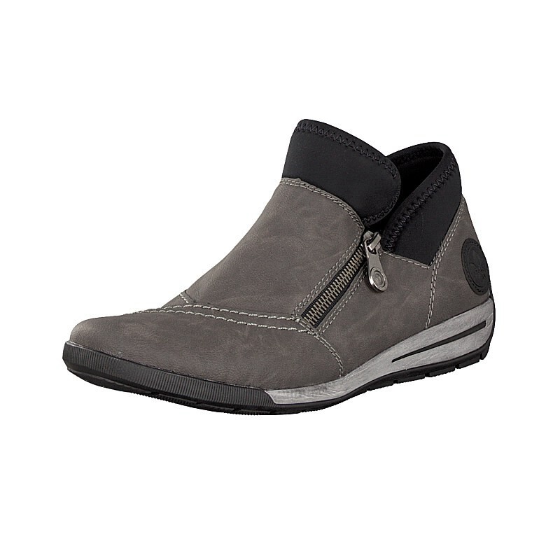 Slip On Damske - Rieker M3082-45 Siva Topánky